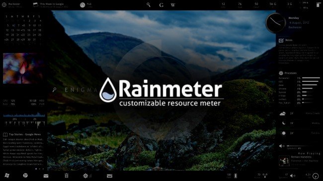 Rainmeter - 个性化桌面定制工具